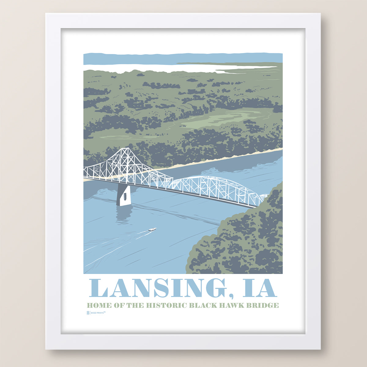 Lansing Black Hawk Bridge Print