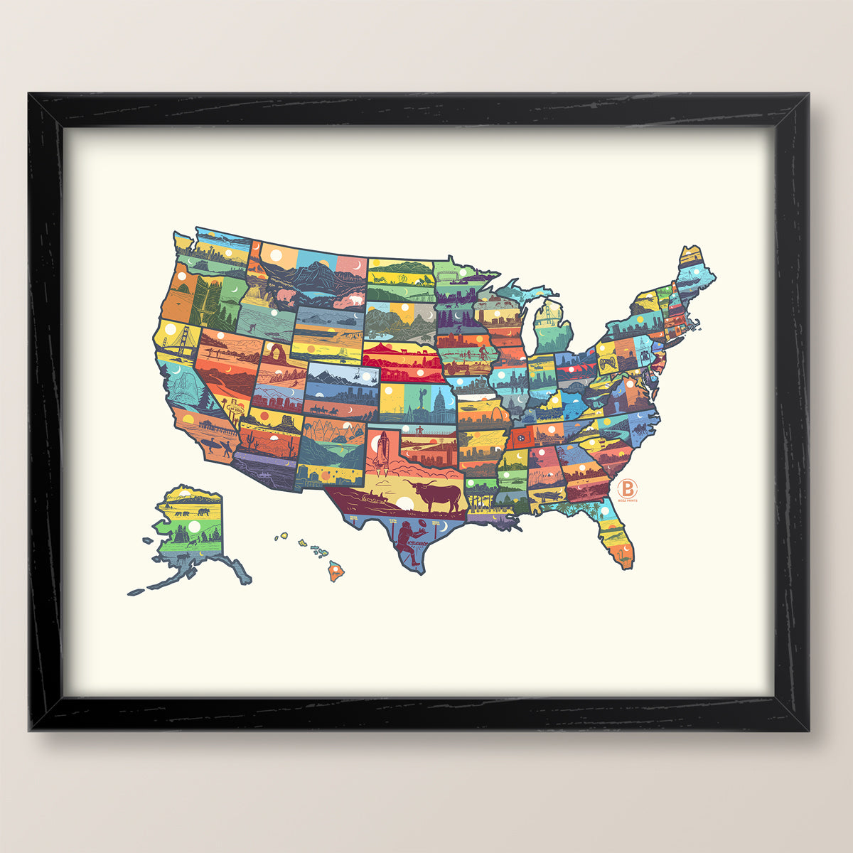 Layers of The USA Print