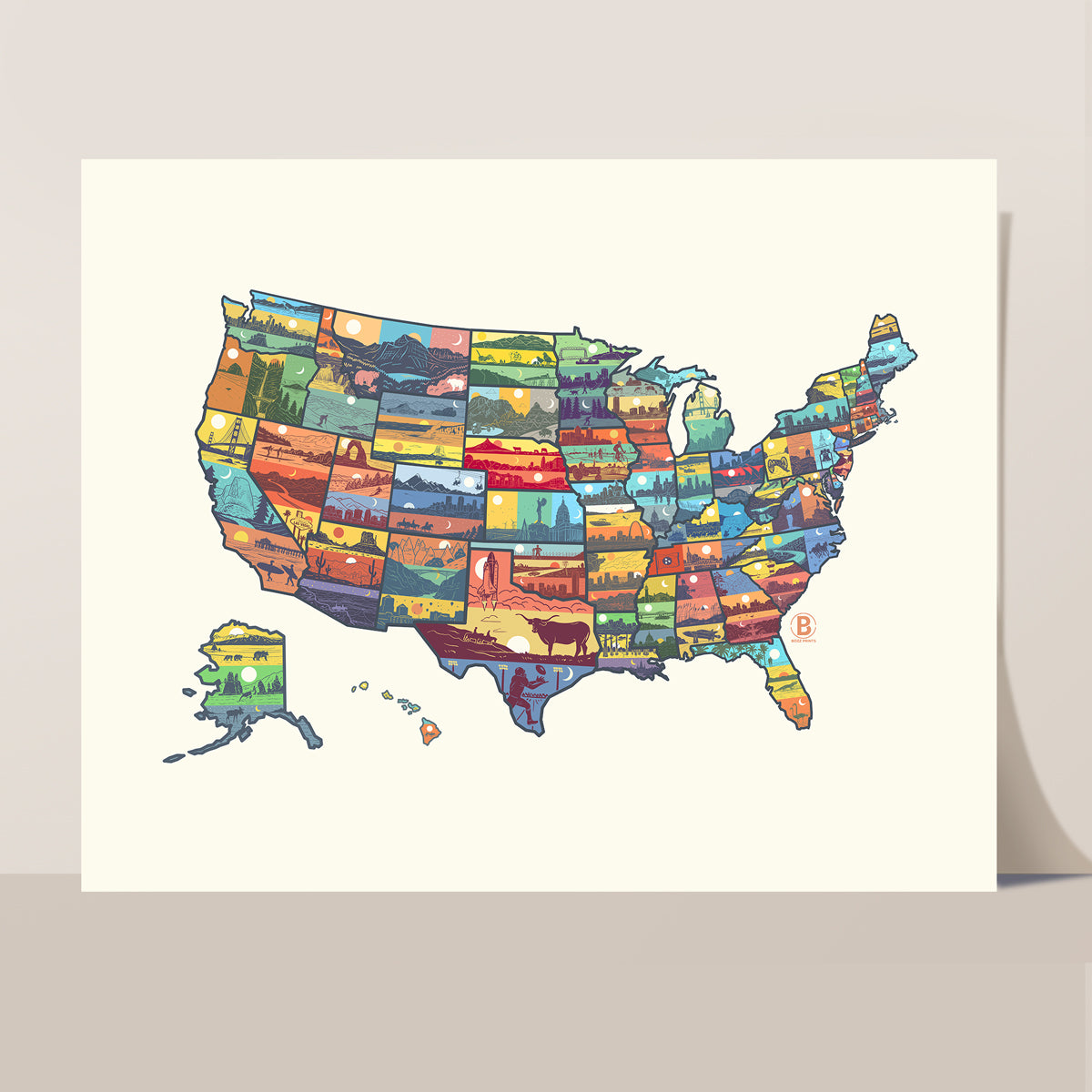 Layers of The USA Print