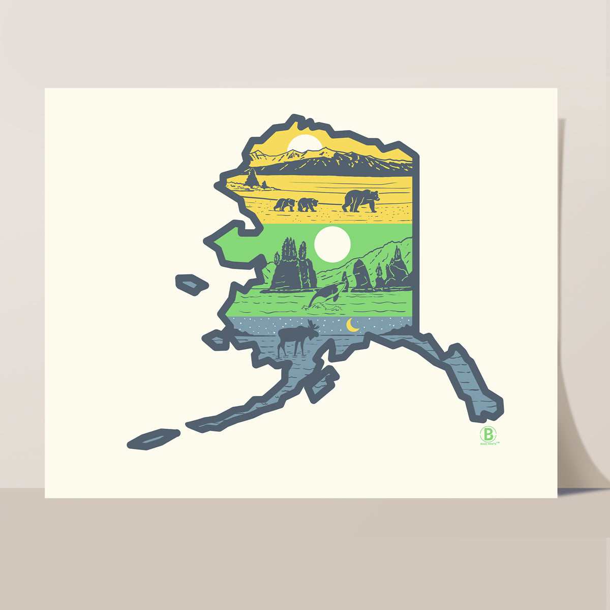 Layers of Alaska Print