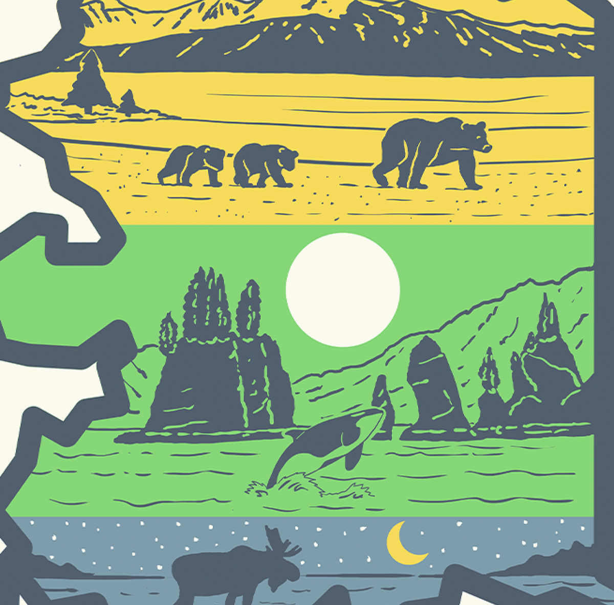 Layers of Alaska Print