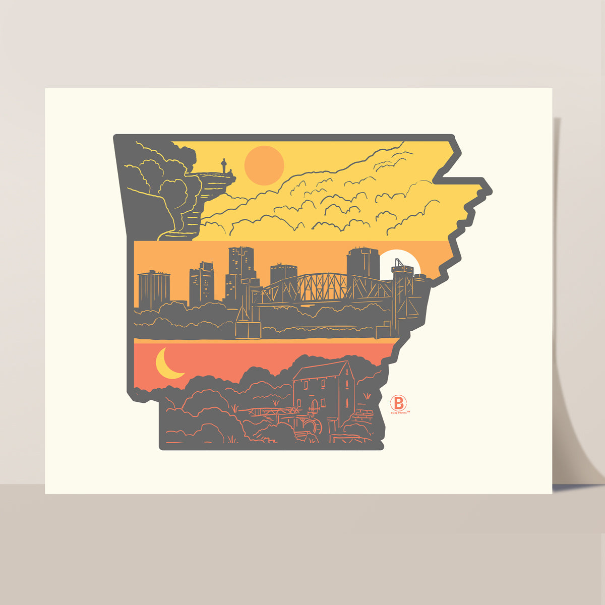 Layers of Arkansas Print