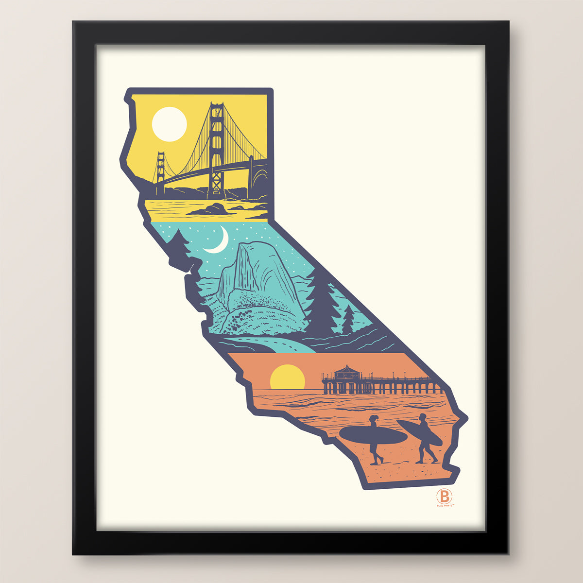 Layers of California Print