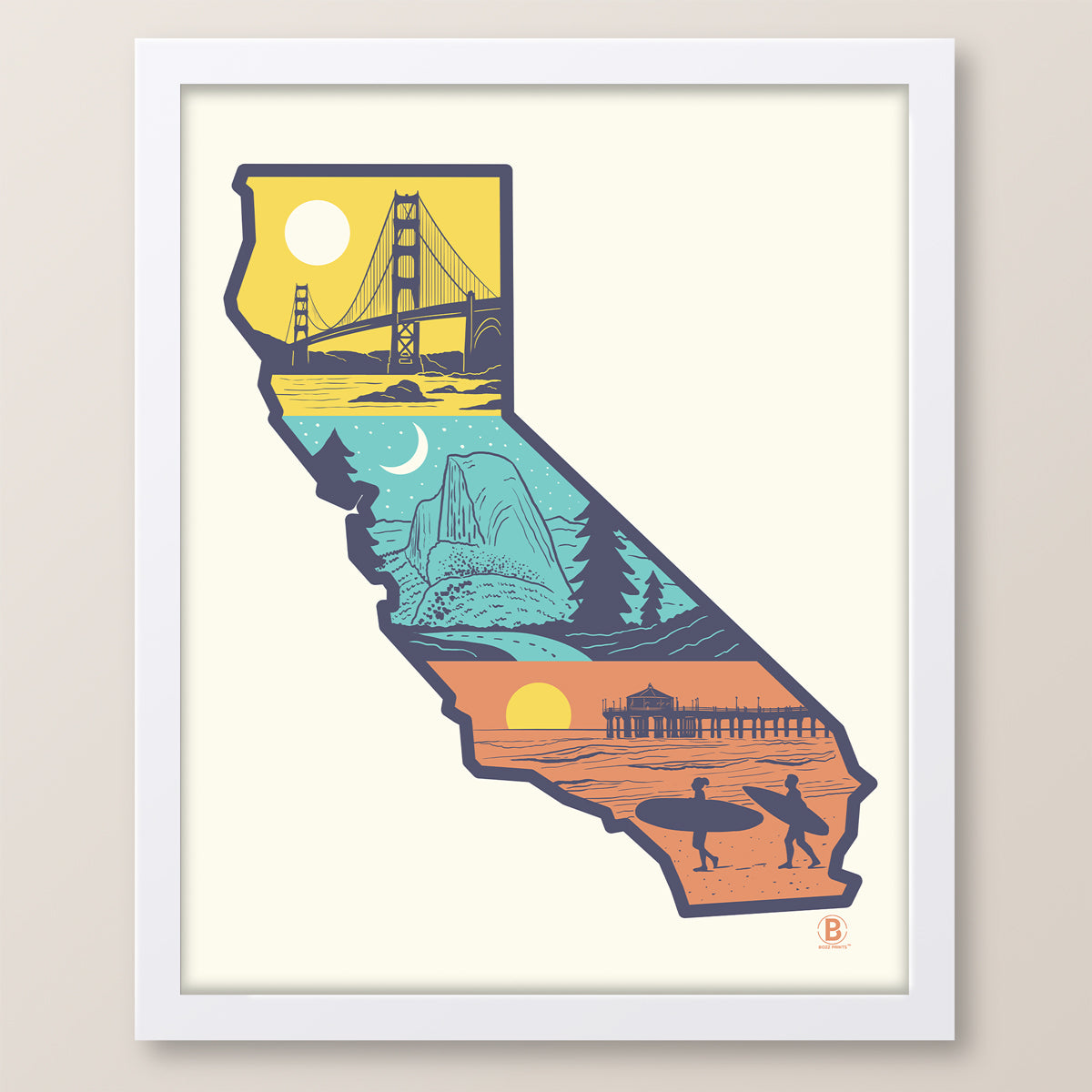 Layers of California Print