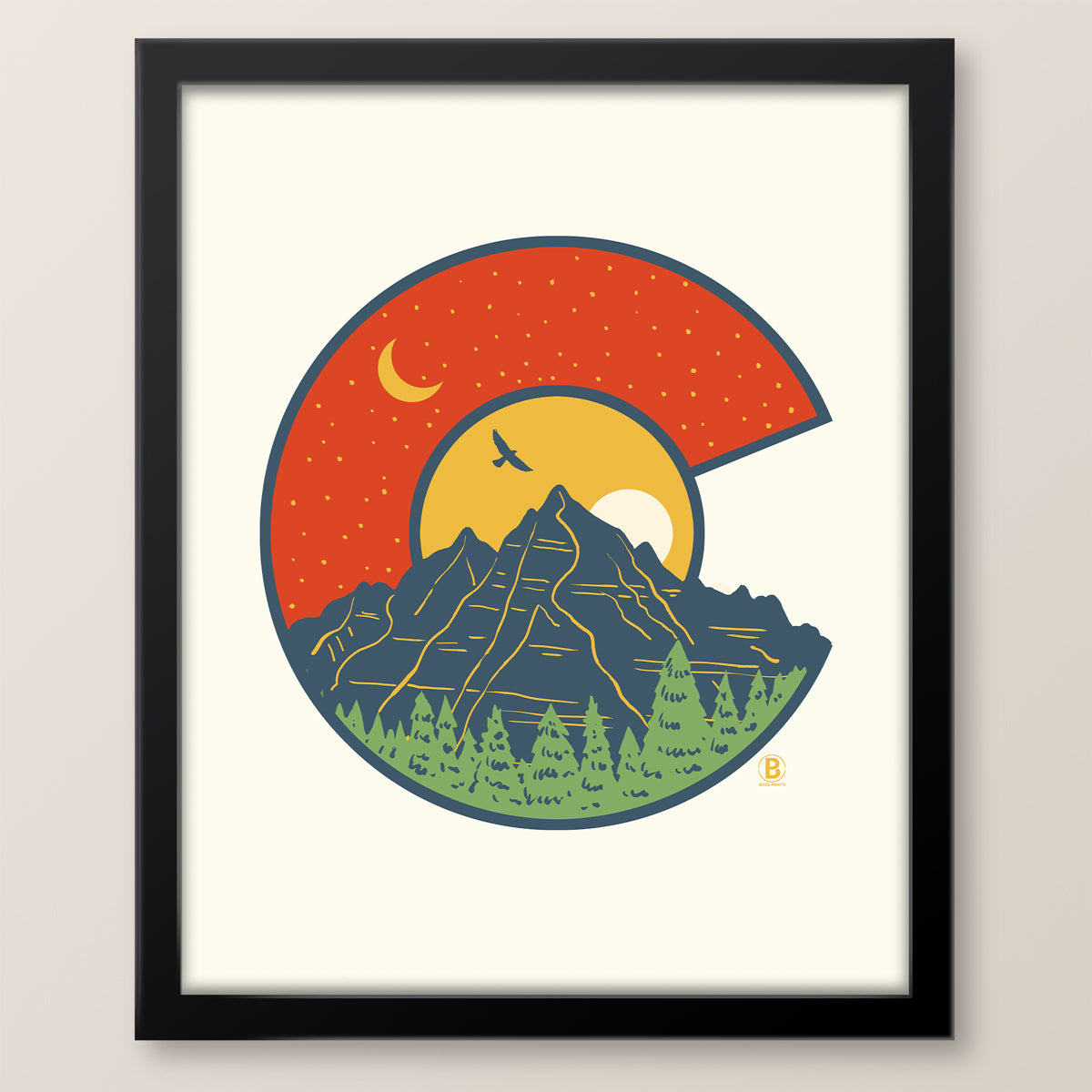 Layers of Colorado "C" Flag Print