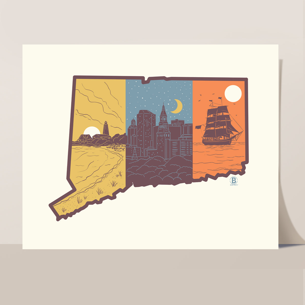 Layers of Connecticut Print