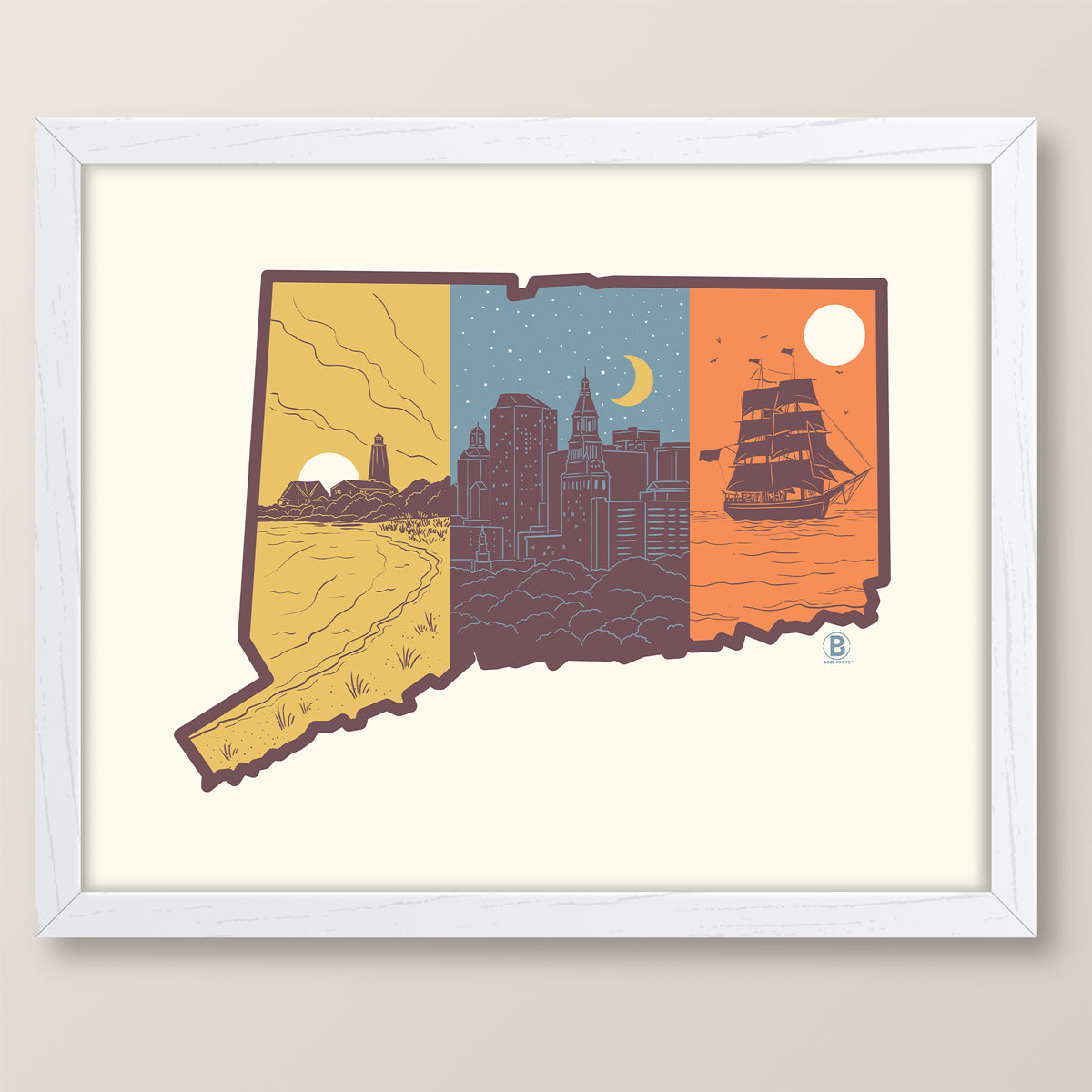 Layers of Connecticut Print