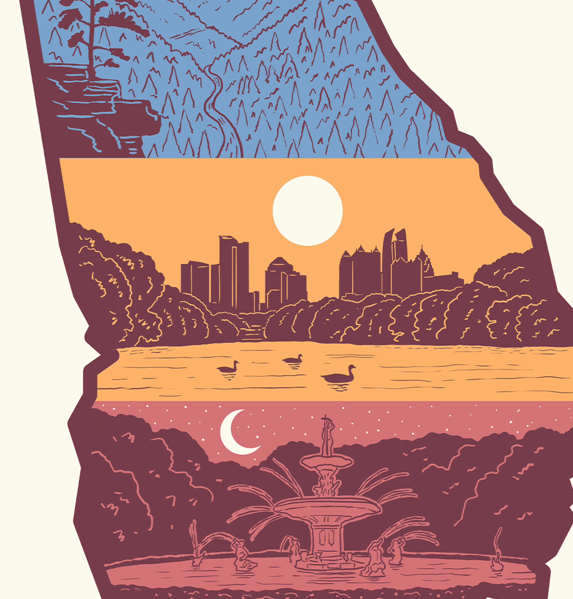 Layers of Georgia Print