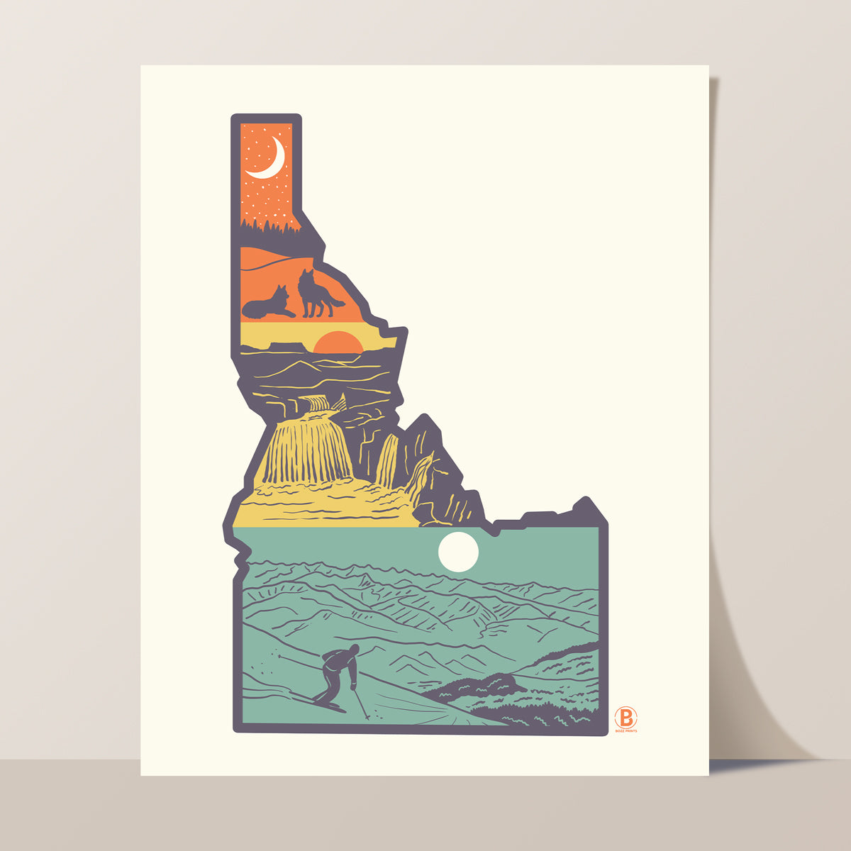 Layers of Idaho Print