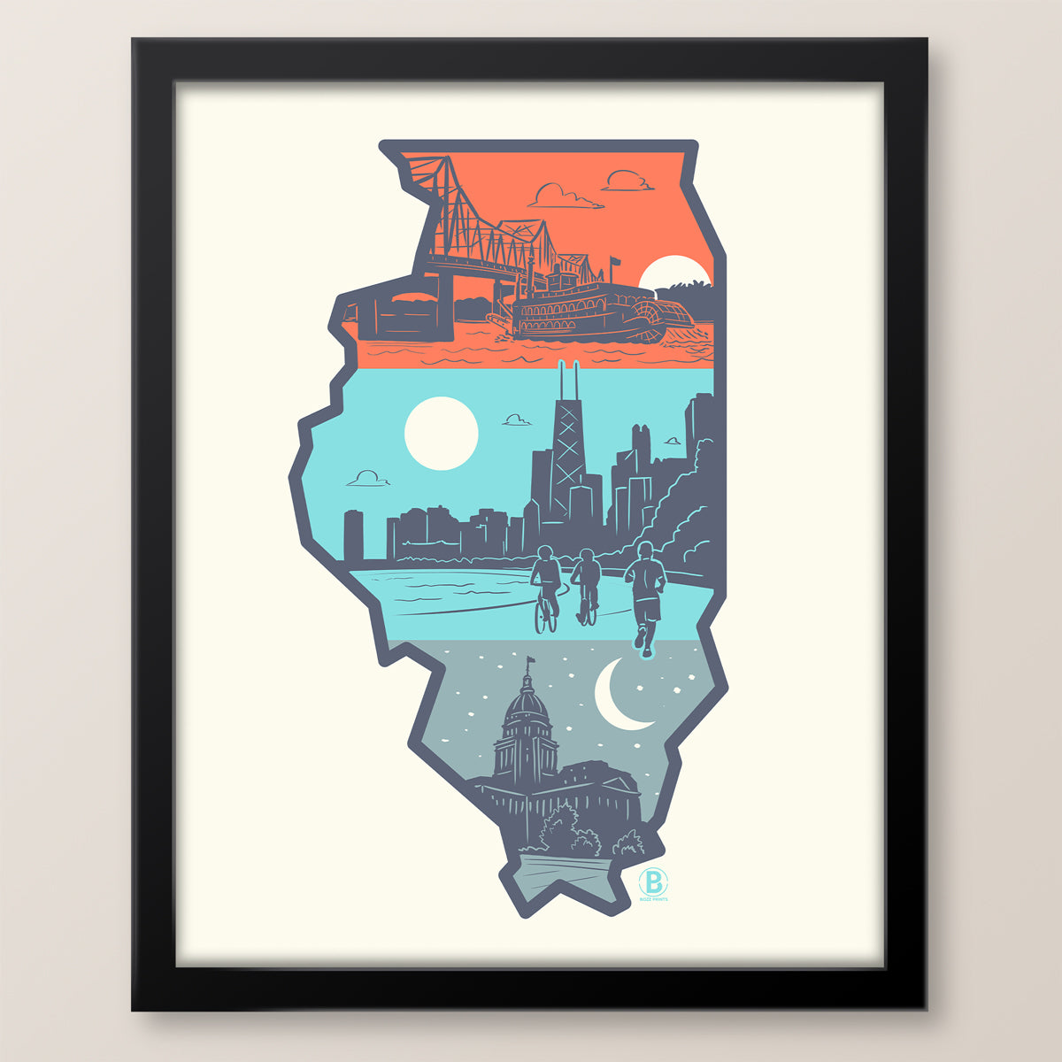 Layers of Illinois Print