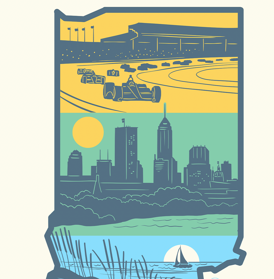 Layers of Indiana Print