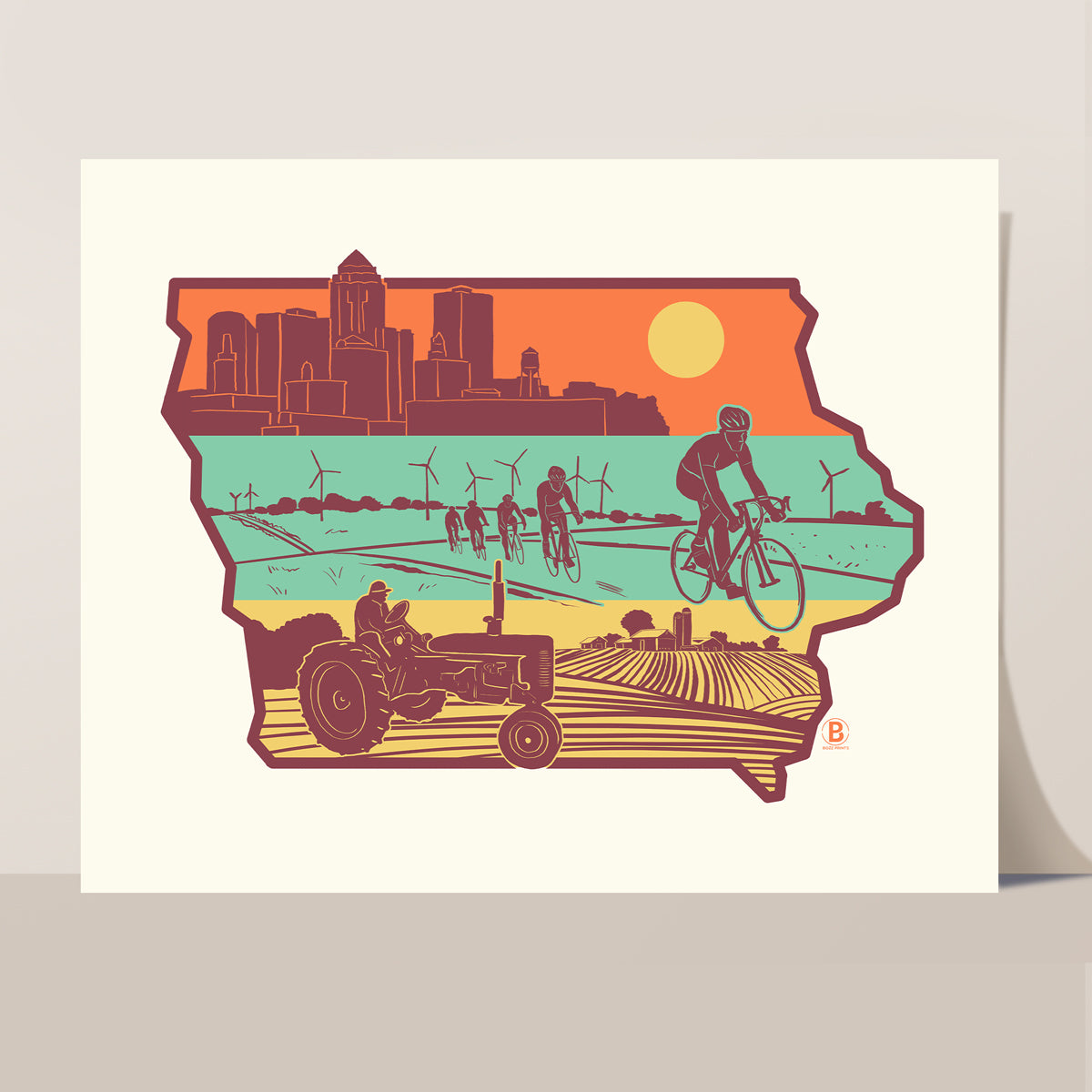 Layers of Iowa Print