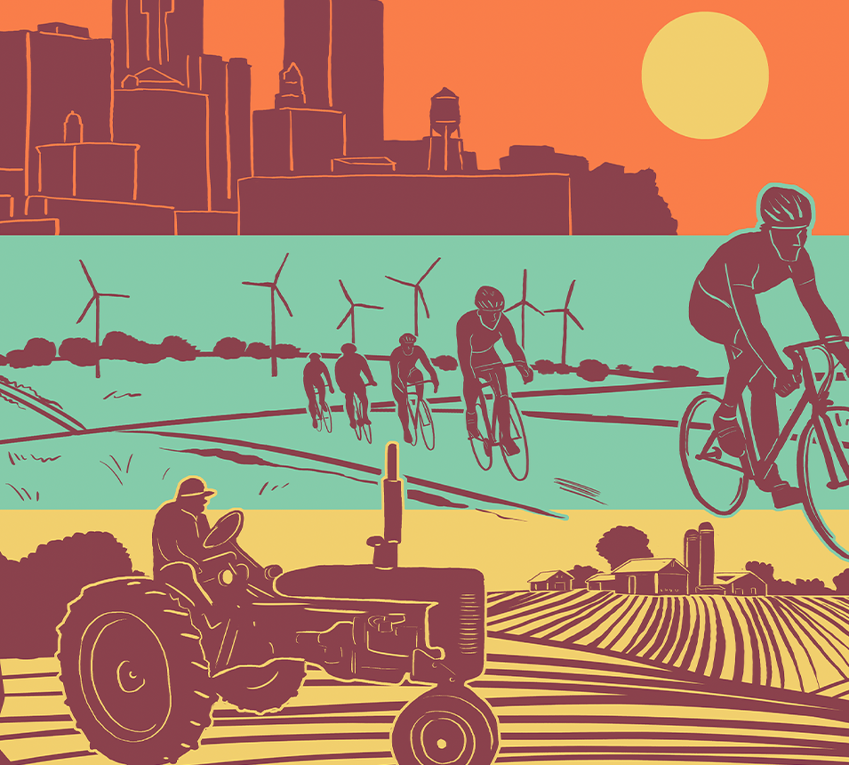 Layers of Iowa Print