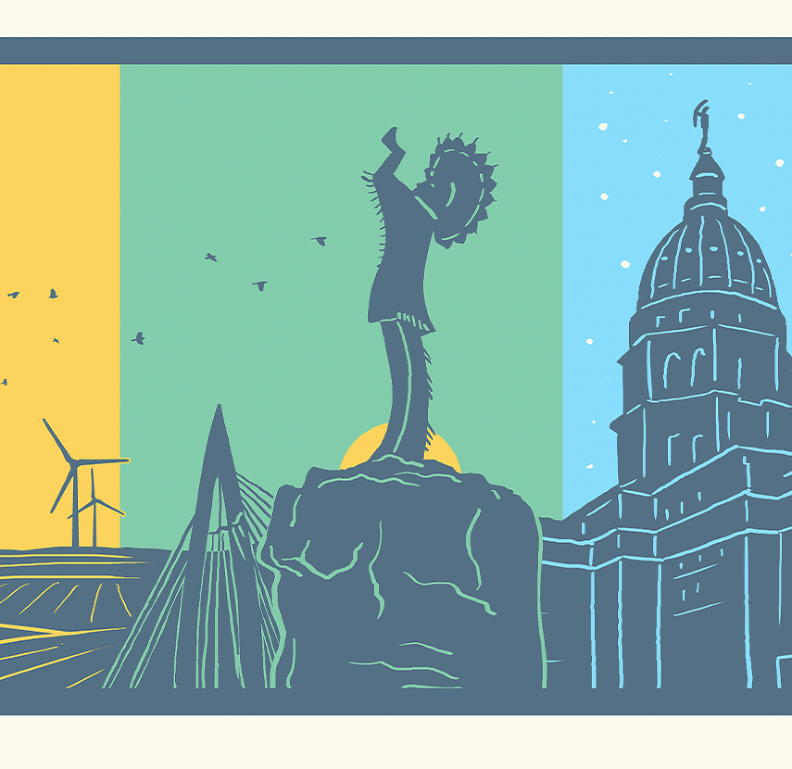 Layers of Kansas Print