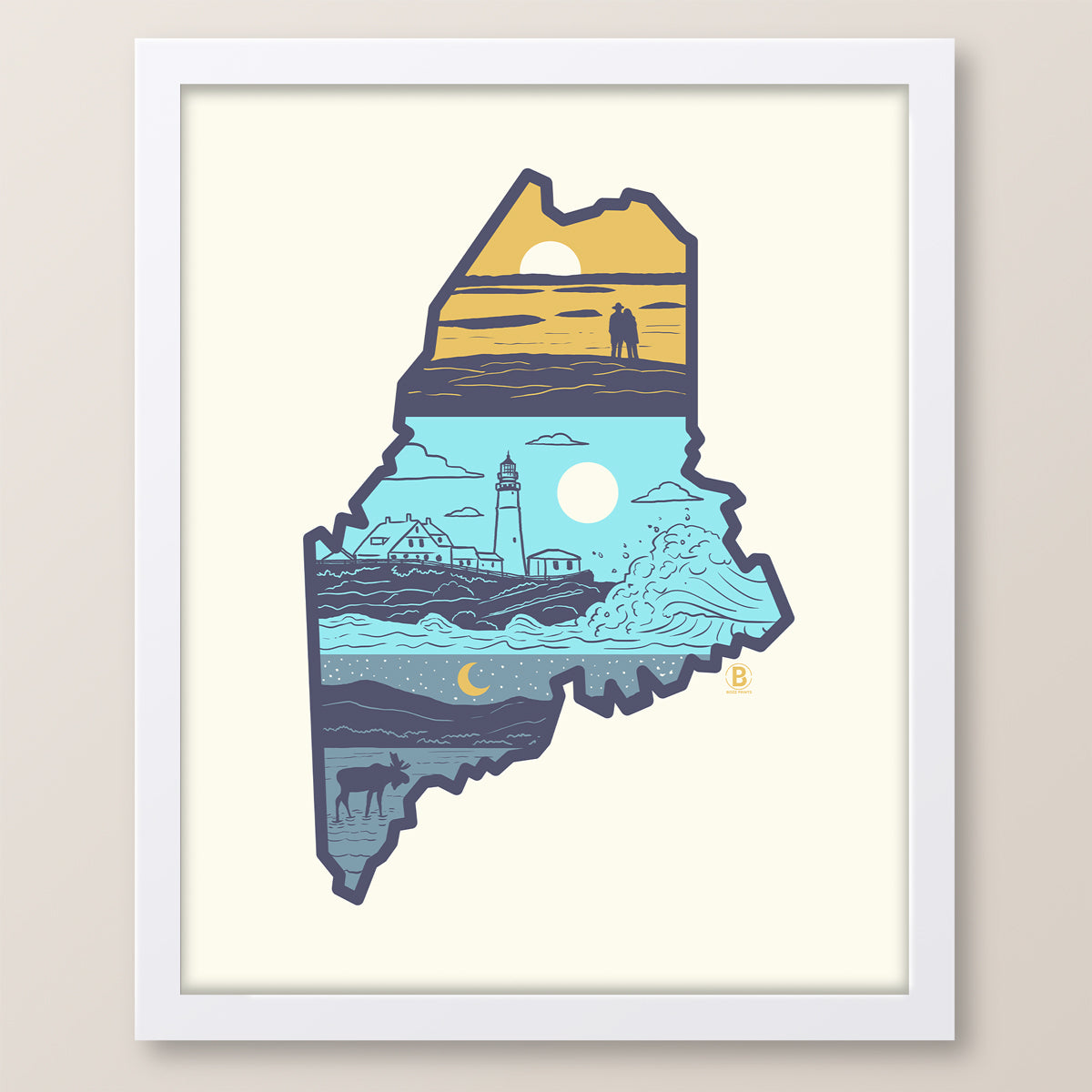 Layers of Maine Print