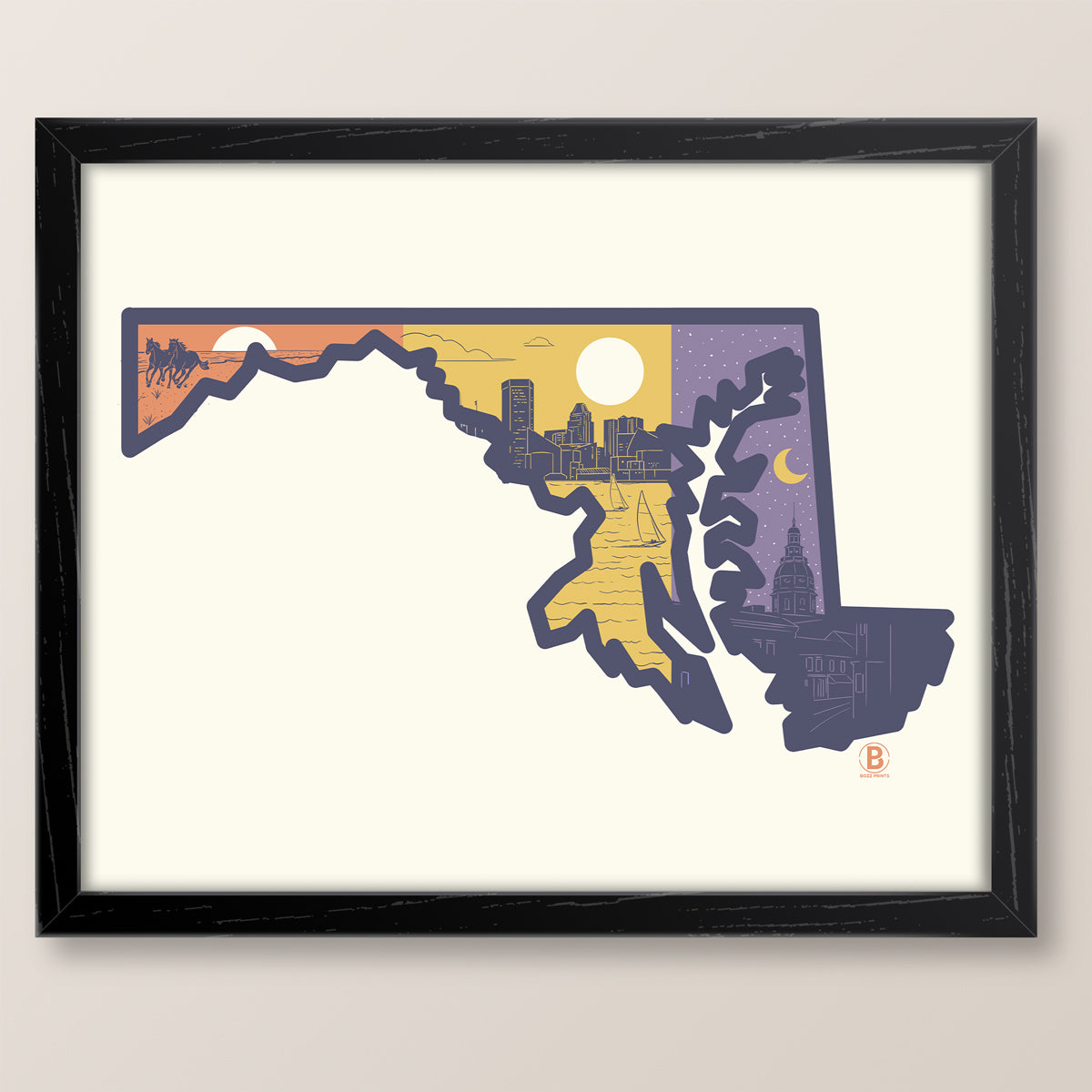 Layers of Maryland Print