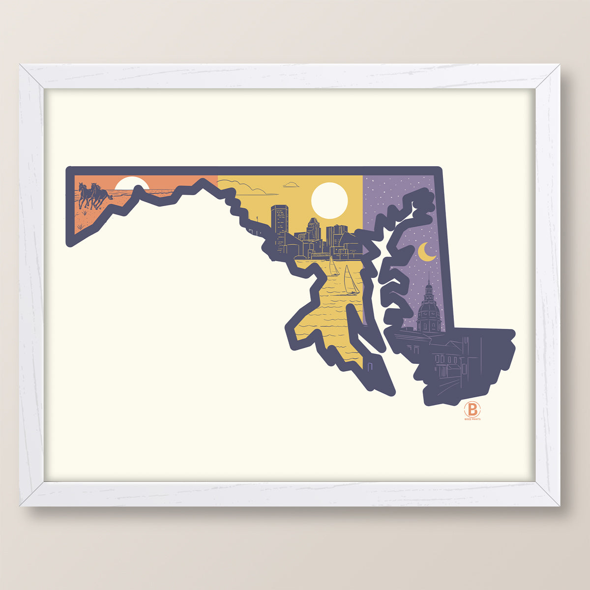 Layers of Maryland Print