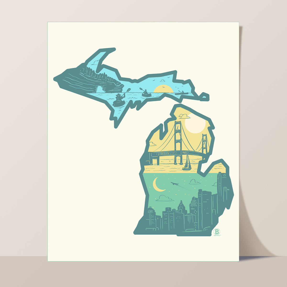 Layers of Michigan Print