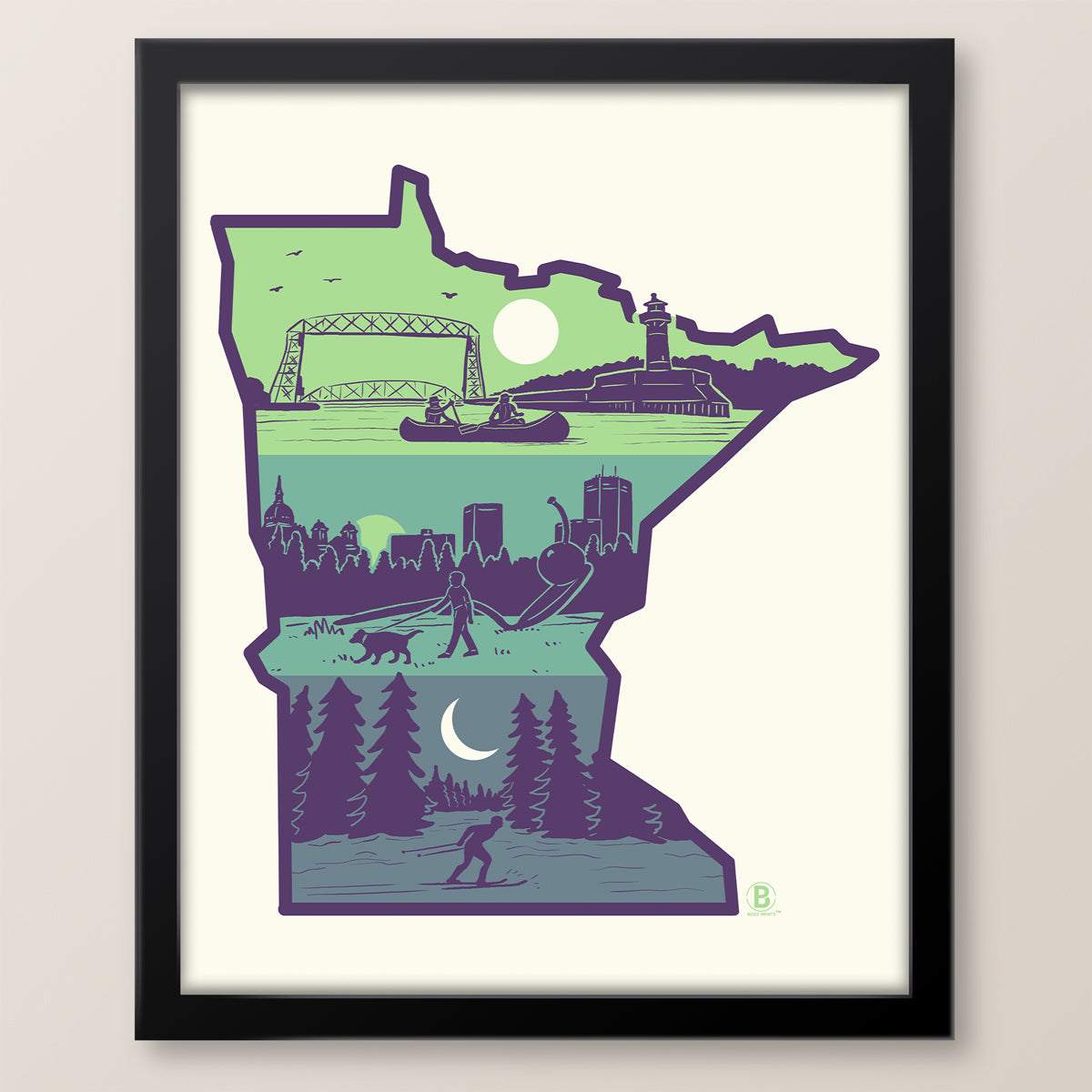 Layers of Minnesota Print