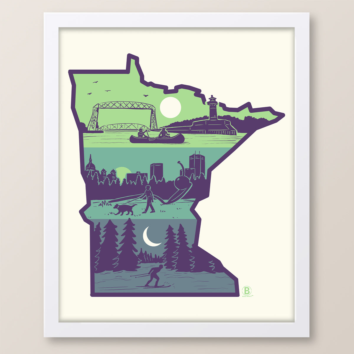Layers of Minnesota Print