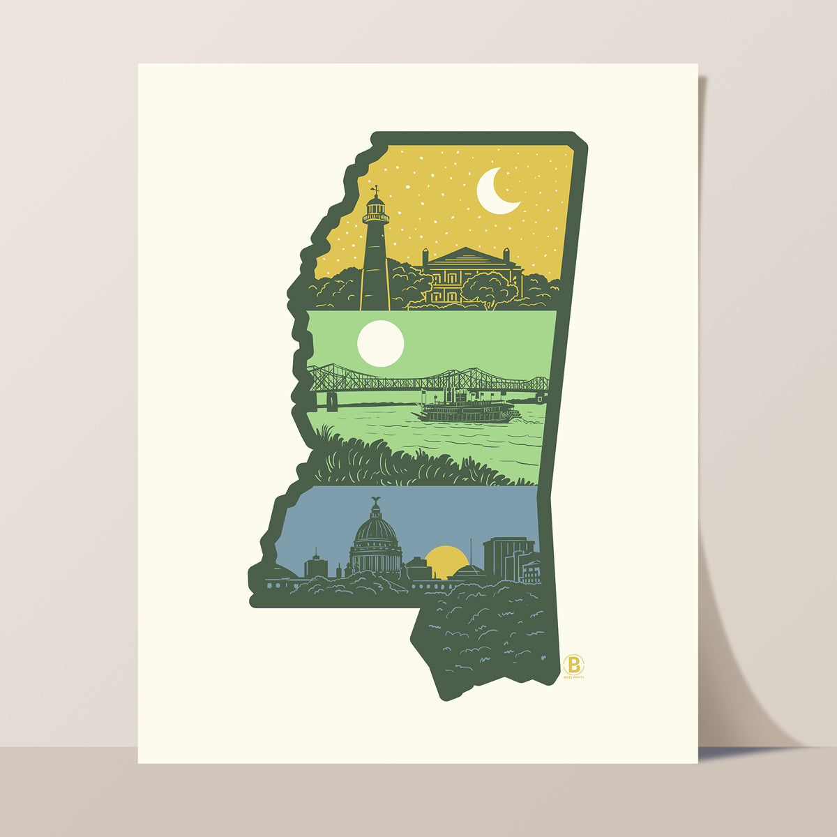 Layers of Mississippi Print