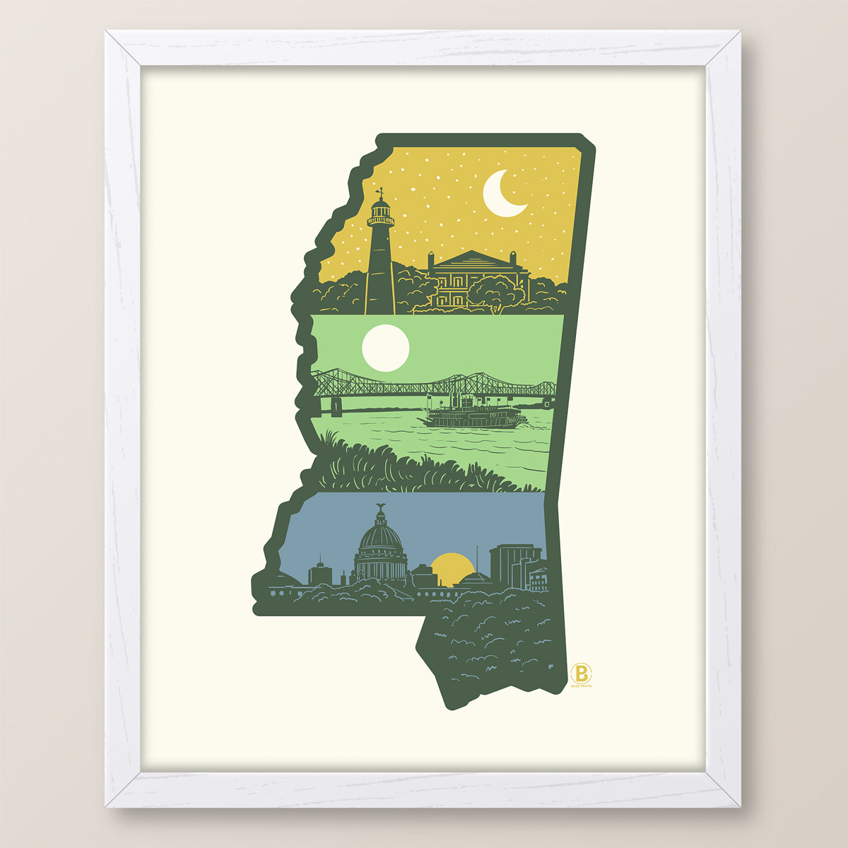 Layers of Mississippi Print