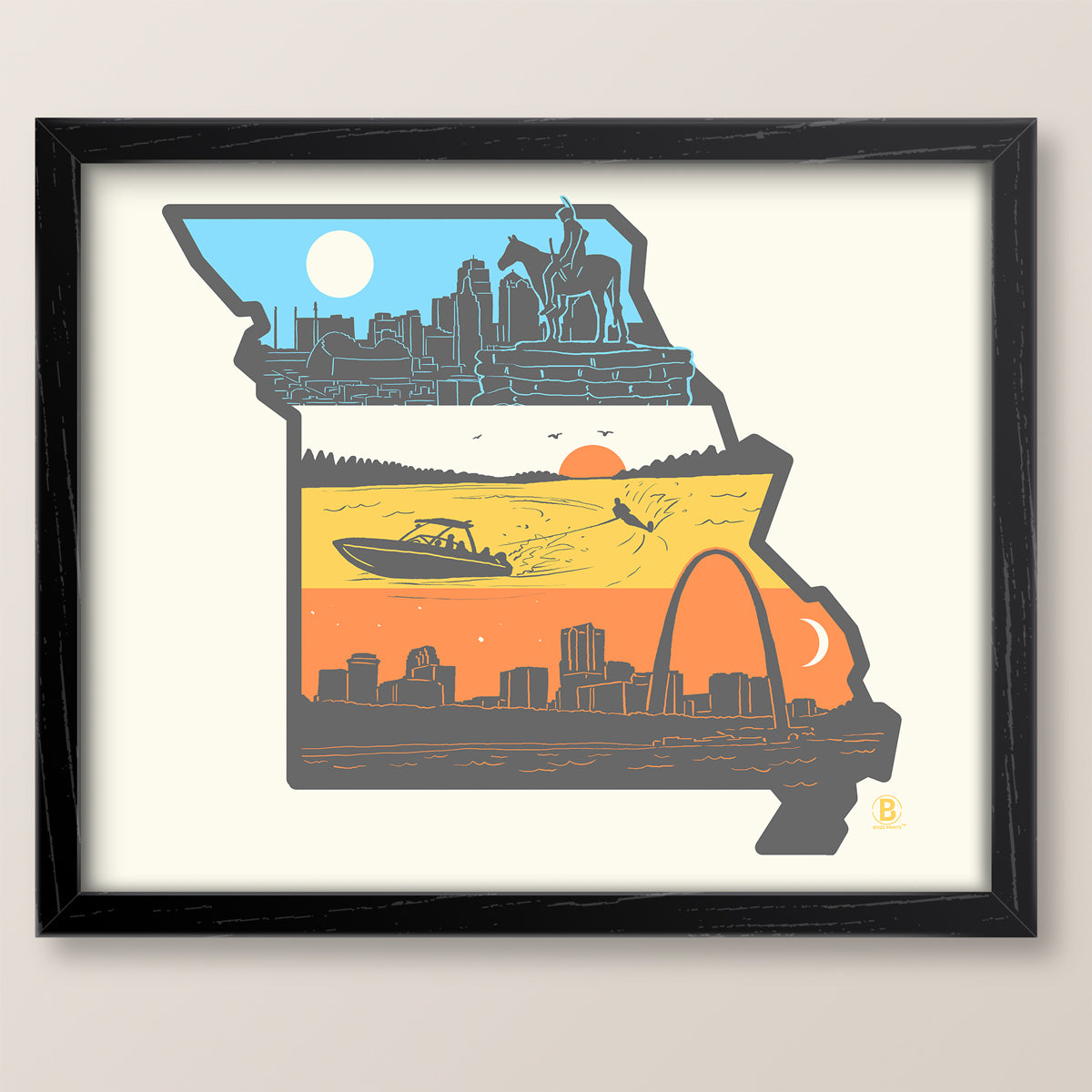 Layers of Missouri Print