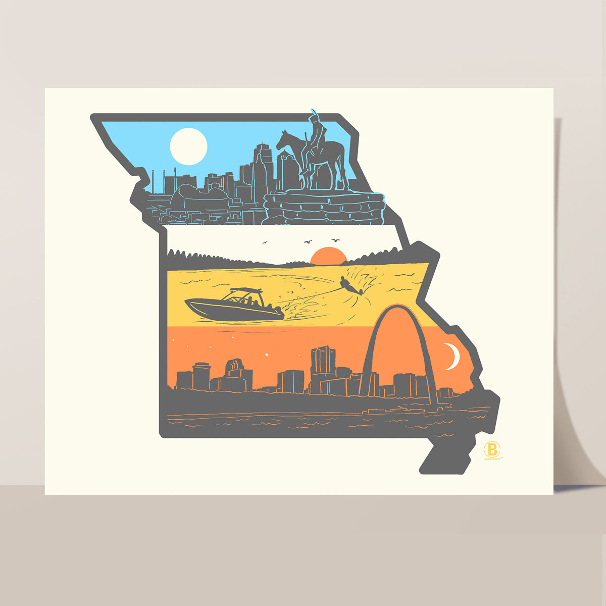 Layers of Missouri Print