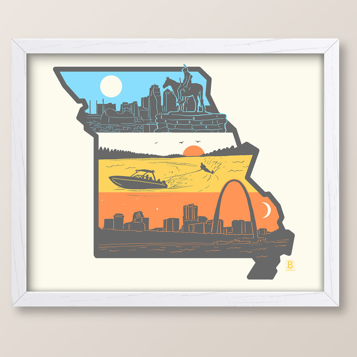Layers of Missouri Print