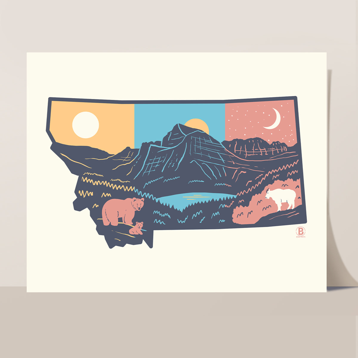 Layers of Montana Print