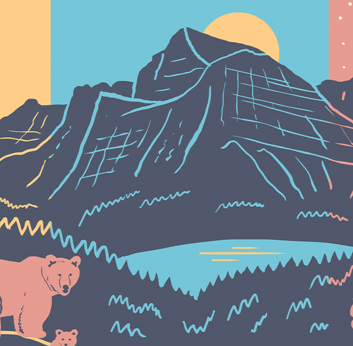 Layers of Montana Print