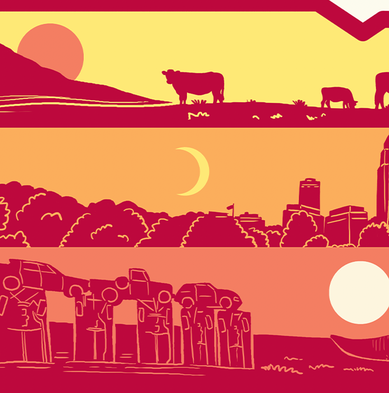 Layers of Nebraska Print