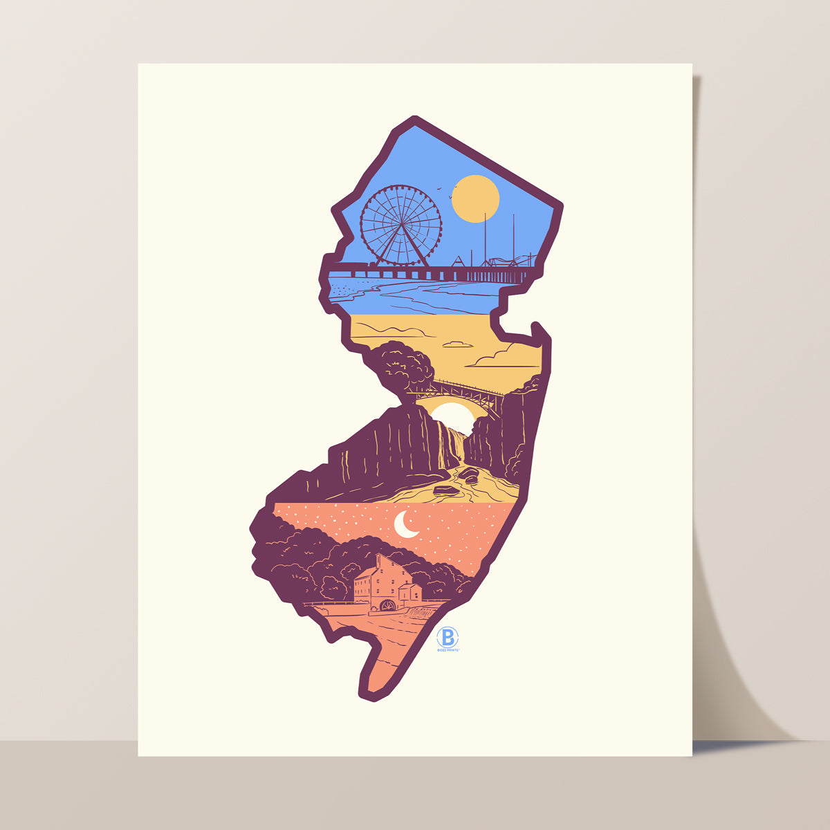 Layers of New Jersey Print
