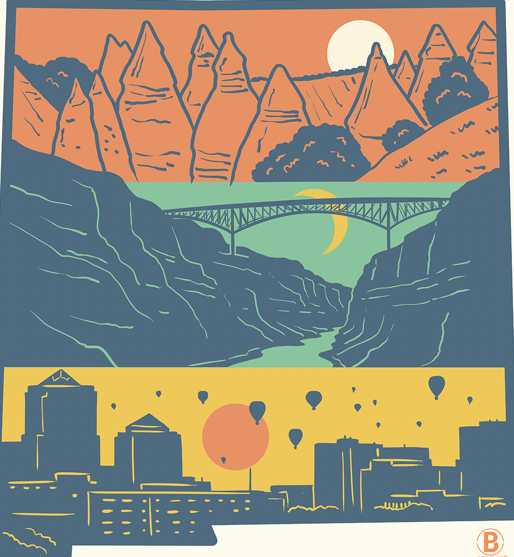 Layers of New Mexico Print