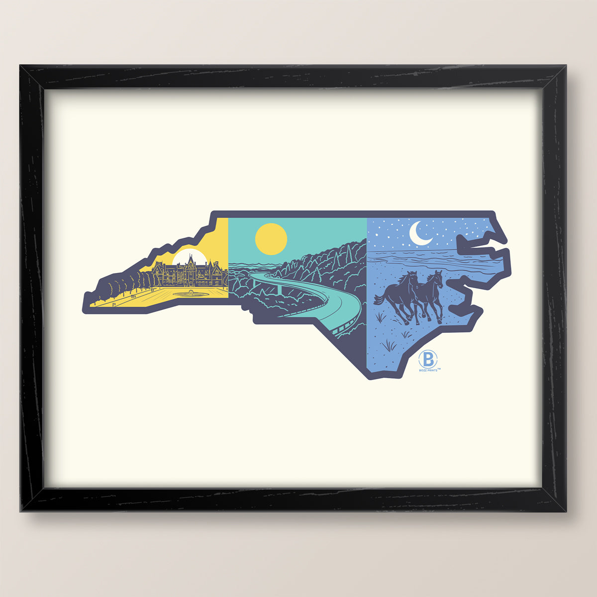 Layers of North Carolina Print