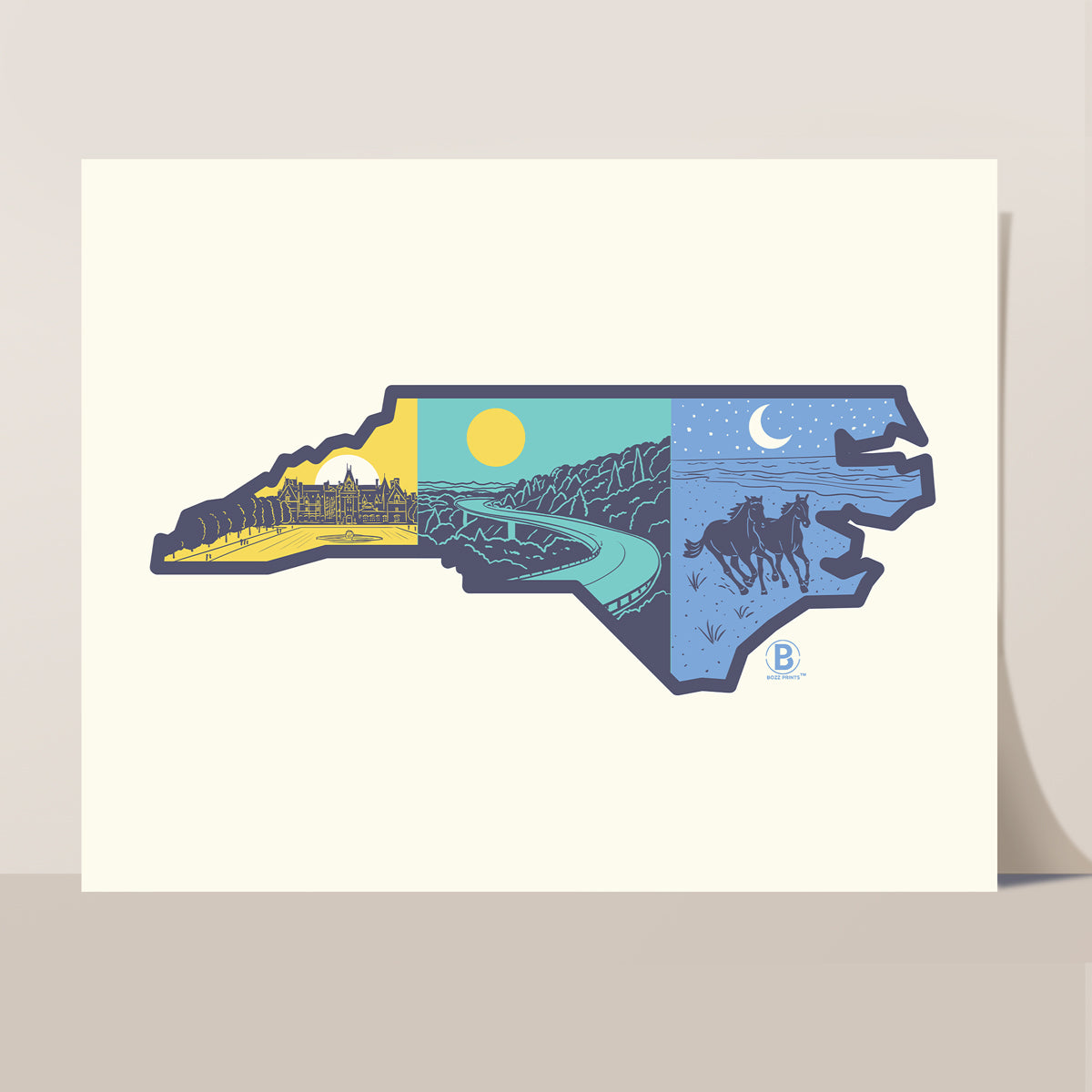 Layers of North Carolina Print
