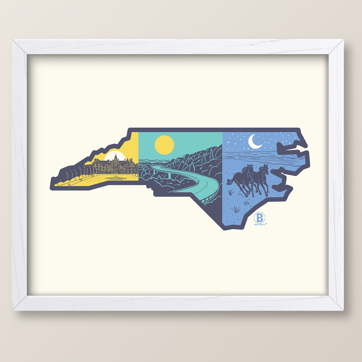 Layers of North Carolina Print