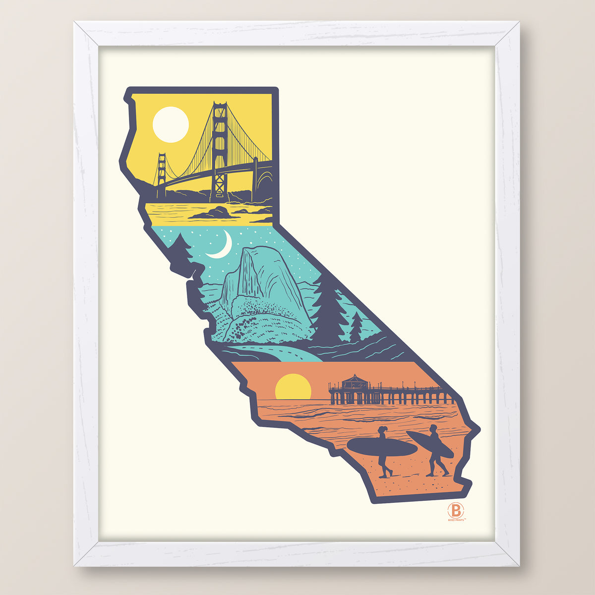 Layers of California Print