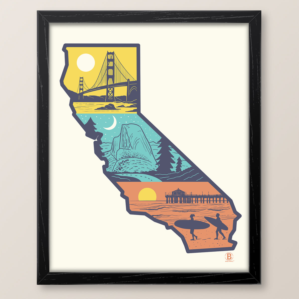 Layers of California Print