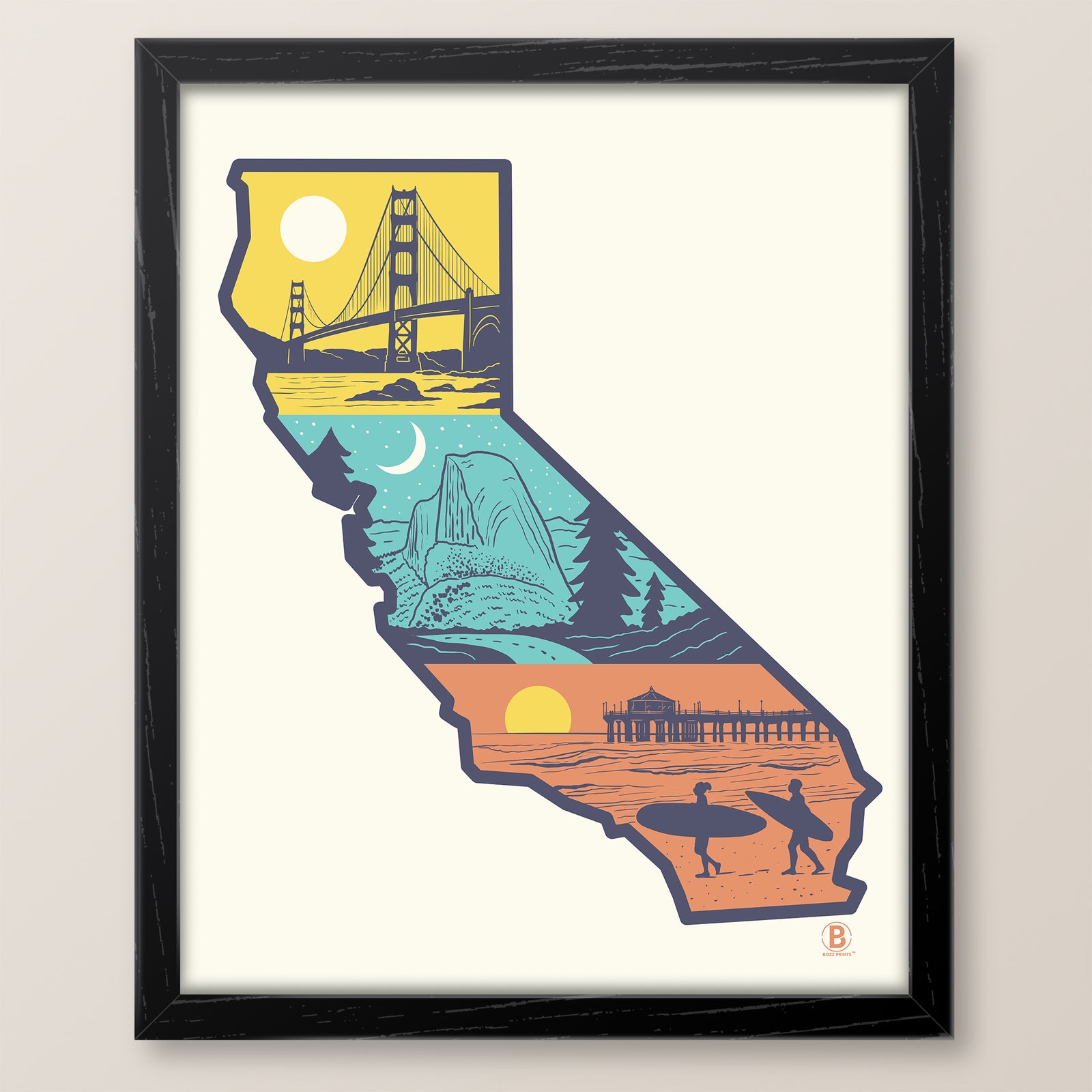 Layers of California Print