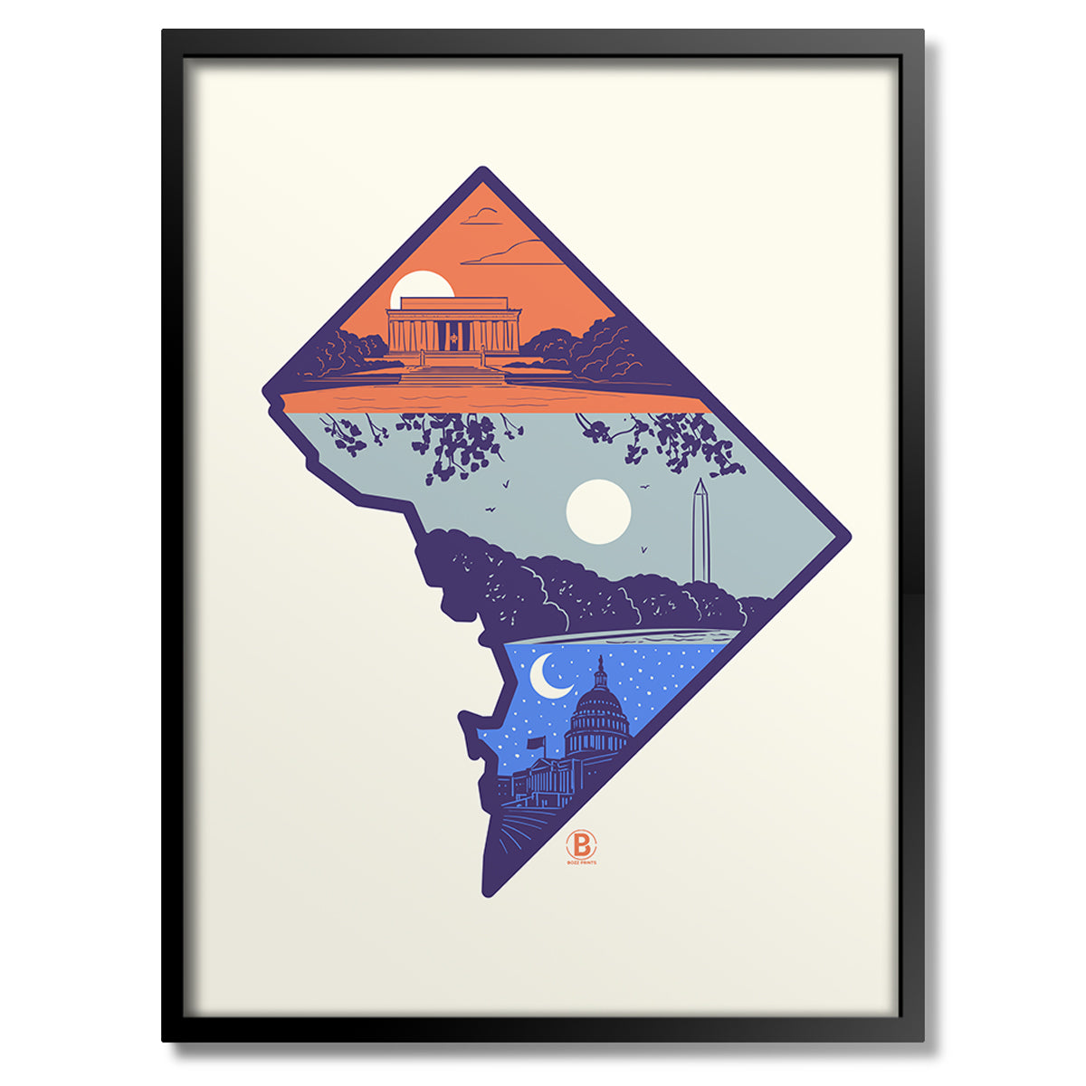 Layers of Washington D.C. Print