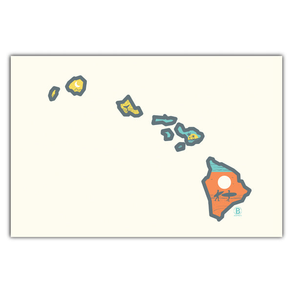 Layers of Hawaii Postcard Bozz Prints