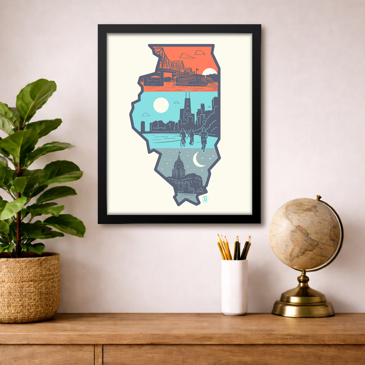 Layers of Illinois Print