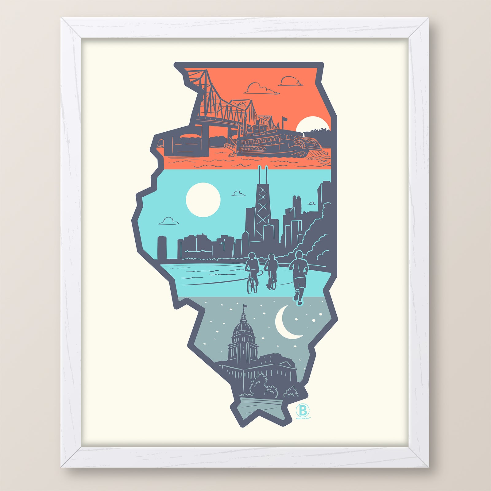 Layers of Illinois Print