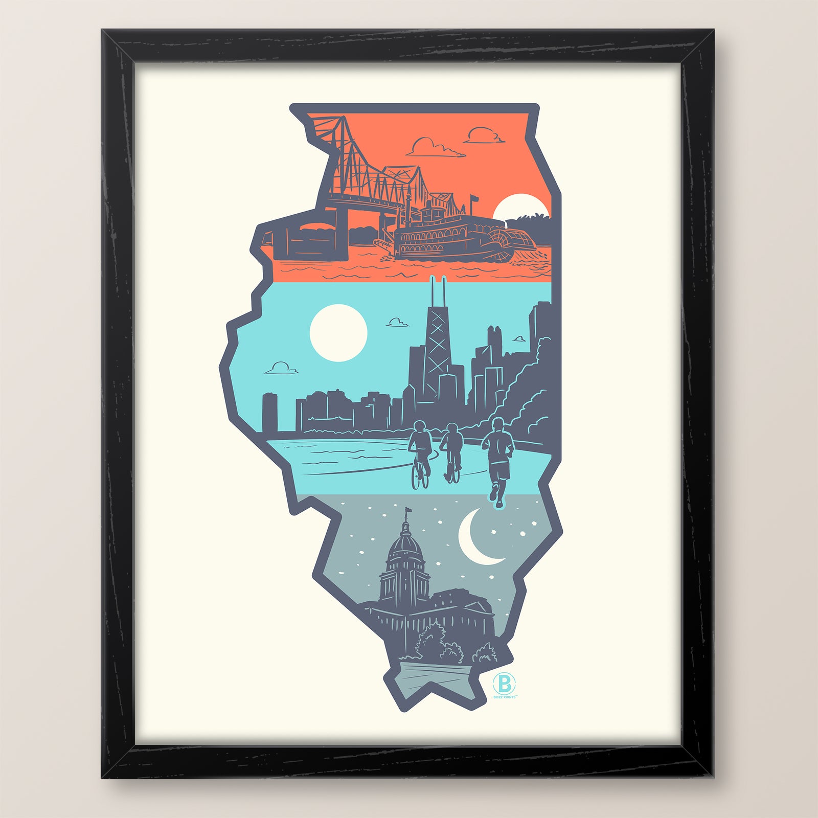 Layers of Illinois Print