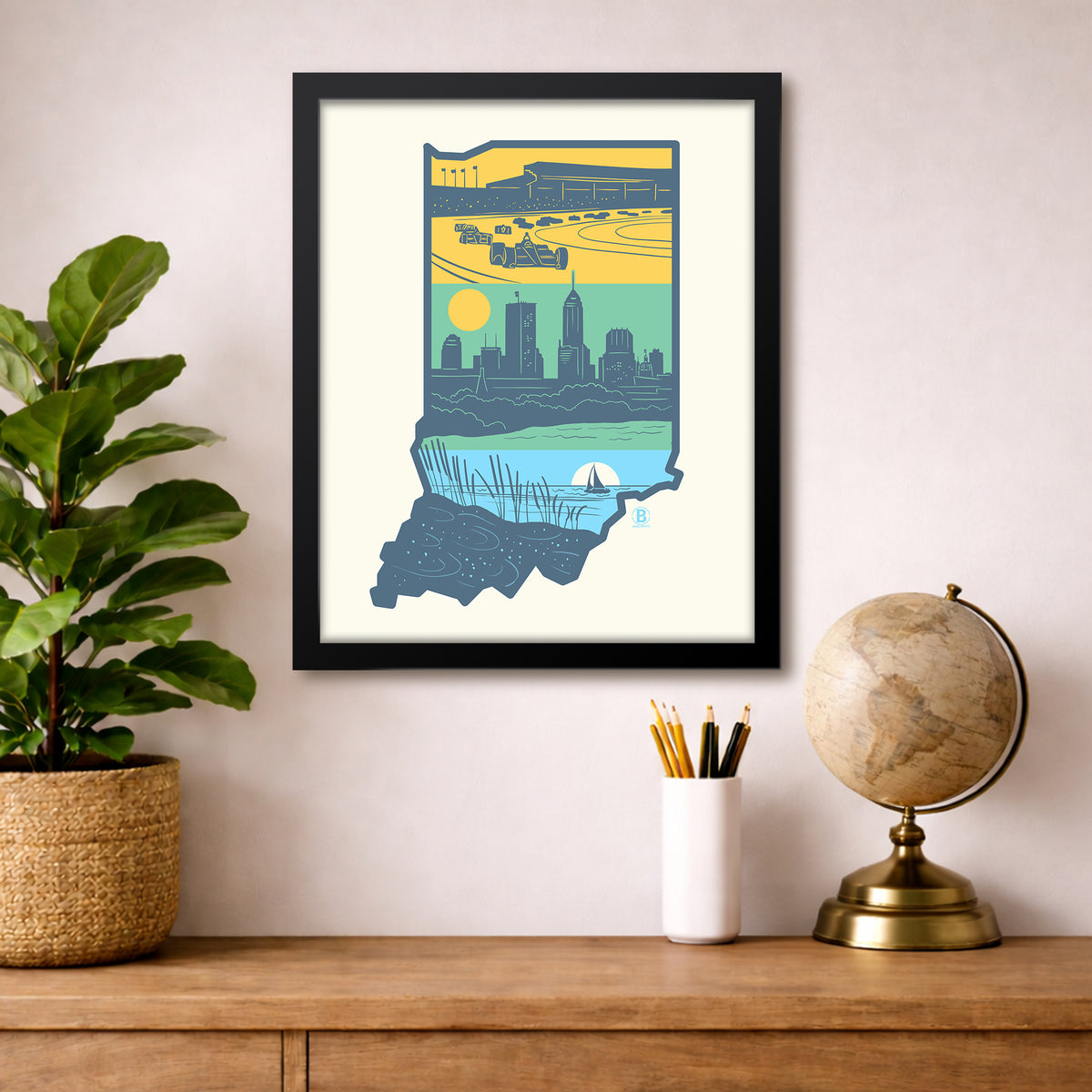 Layers of Indiana Print