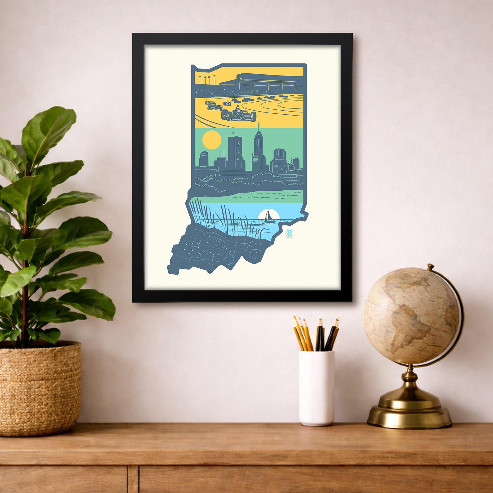 Layers of Indiana Print