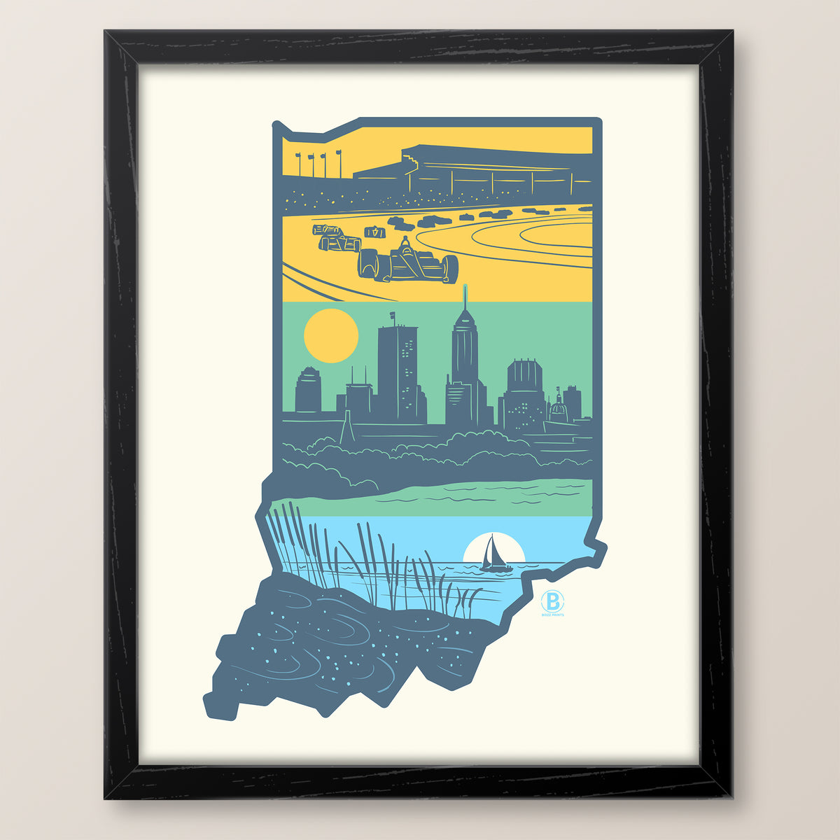 Layers of Indiana Print