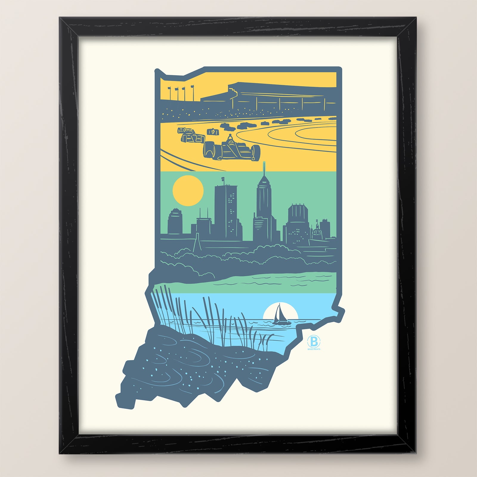 Layers of Indiana Print