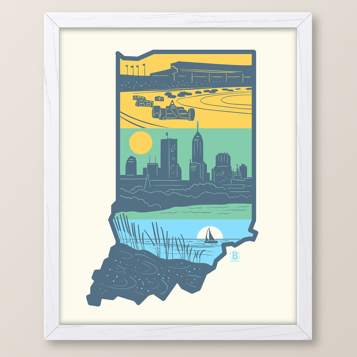 Layers of Indiana Print